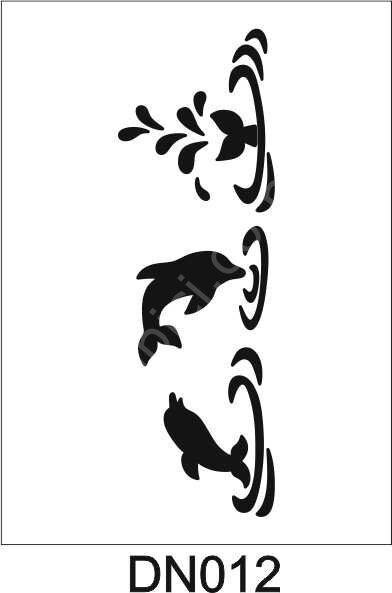 Deniz Temalı Desen Stencil Şablon (15x30) DN-012