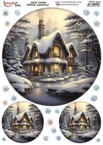 Pirinç Dekopaj Kağıdı 30x42cm PTY-017 Yılbaşı