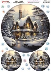 Pirinç Dekopaj Kağıdı 30x42cm PTY-017 Yılbaşı