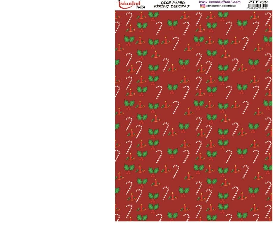Pirinç Dekopaj Kağıdı 30x42cm PTY-139 Yılbaşı