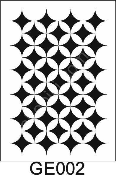 Geometrik Desenler Stencil Şablon (21x30) GE-002