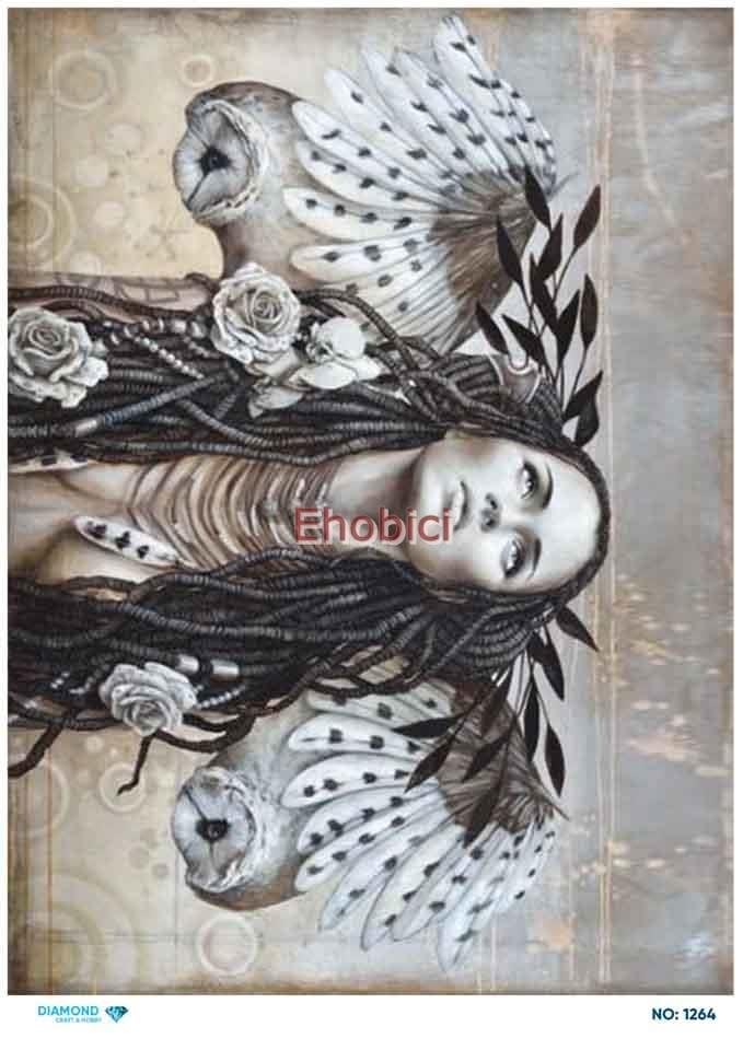 Diamond Pirinç Dekopaj Kağıdı - 1264