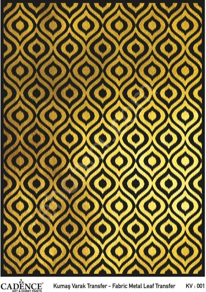 KV-01 Cadence Kumaş Varak Transfer Altın 30x42cm