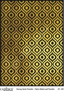 KV-01 Cadence Kumaş Varak Transfer Altın 30x42cm