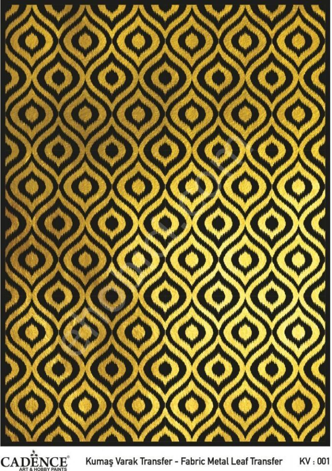 KV-01 Cadence Kumaş Varak Transfer Altın 30x42cm