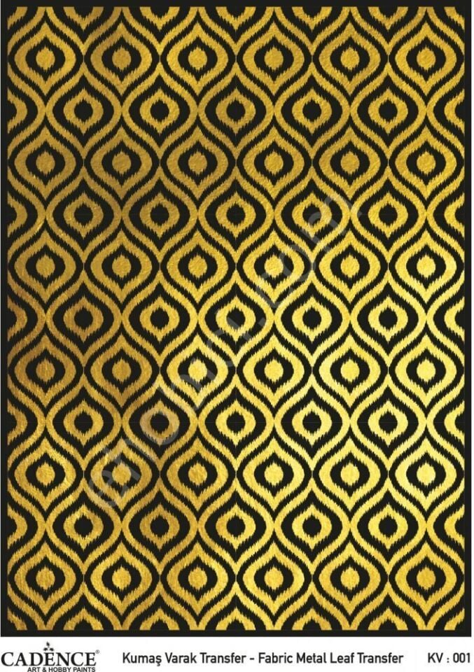 KV-01 Cadence Kumaş Varak Transfer Altın 30x42cm