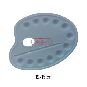 Plastik Palet Oval 19x15cm
