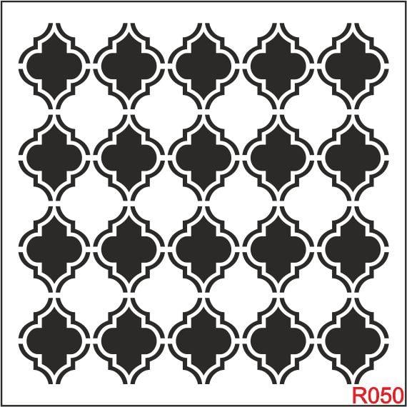 Ardışık Desen Stencil Şablon (30x30) R-050