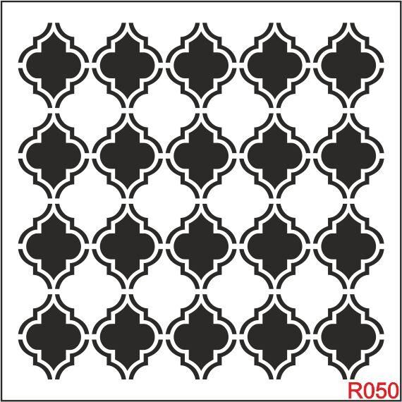Ardışık Desen Stencil Şablon (30x30) R-050
