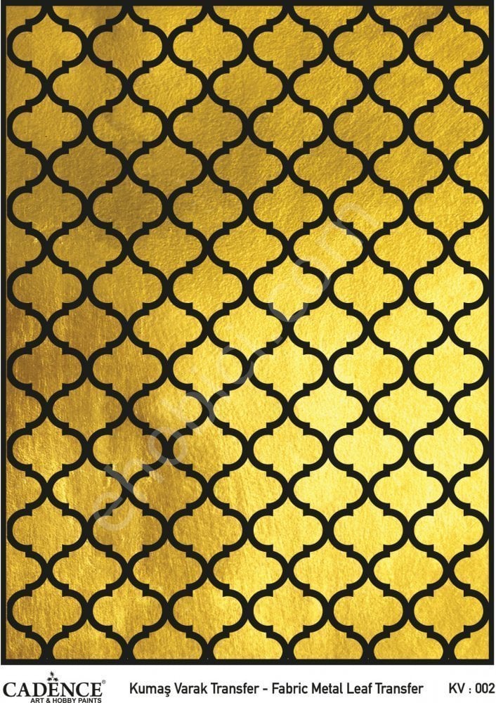 KV-02 Cadence Kumaş Varak Transfer Altın 30x42cm
