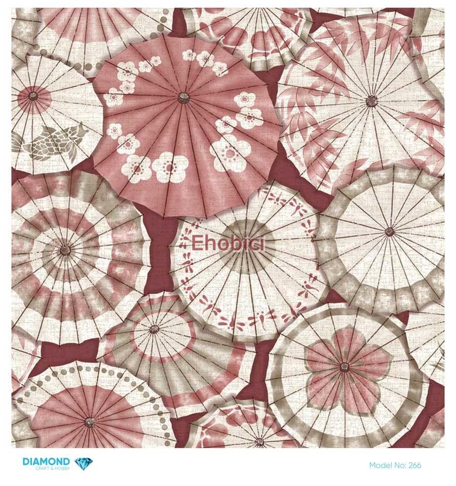 Diamond Pirinç Dekopaj Kağıdı - 266 - 30x30