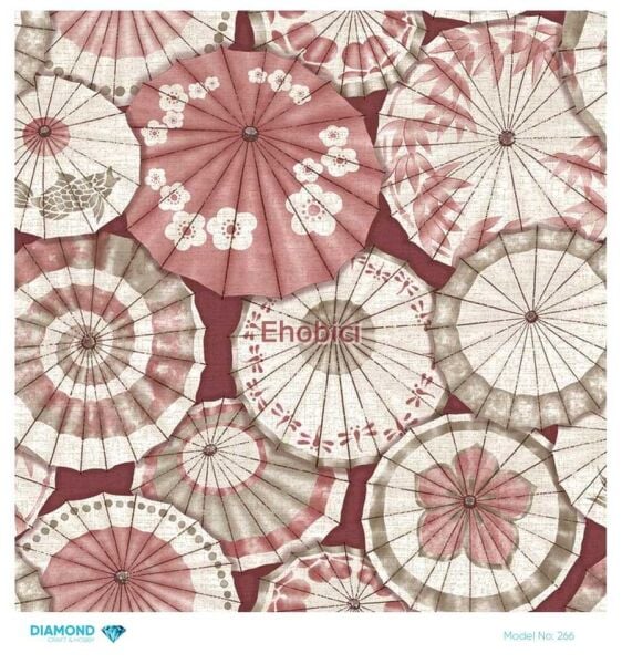 Diamond Pirinç Dekopaj Kağıdı - 266 - 30x30