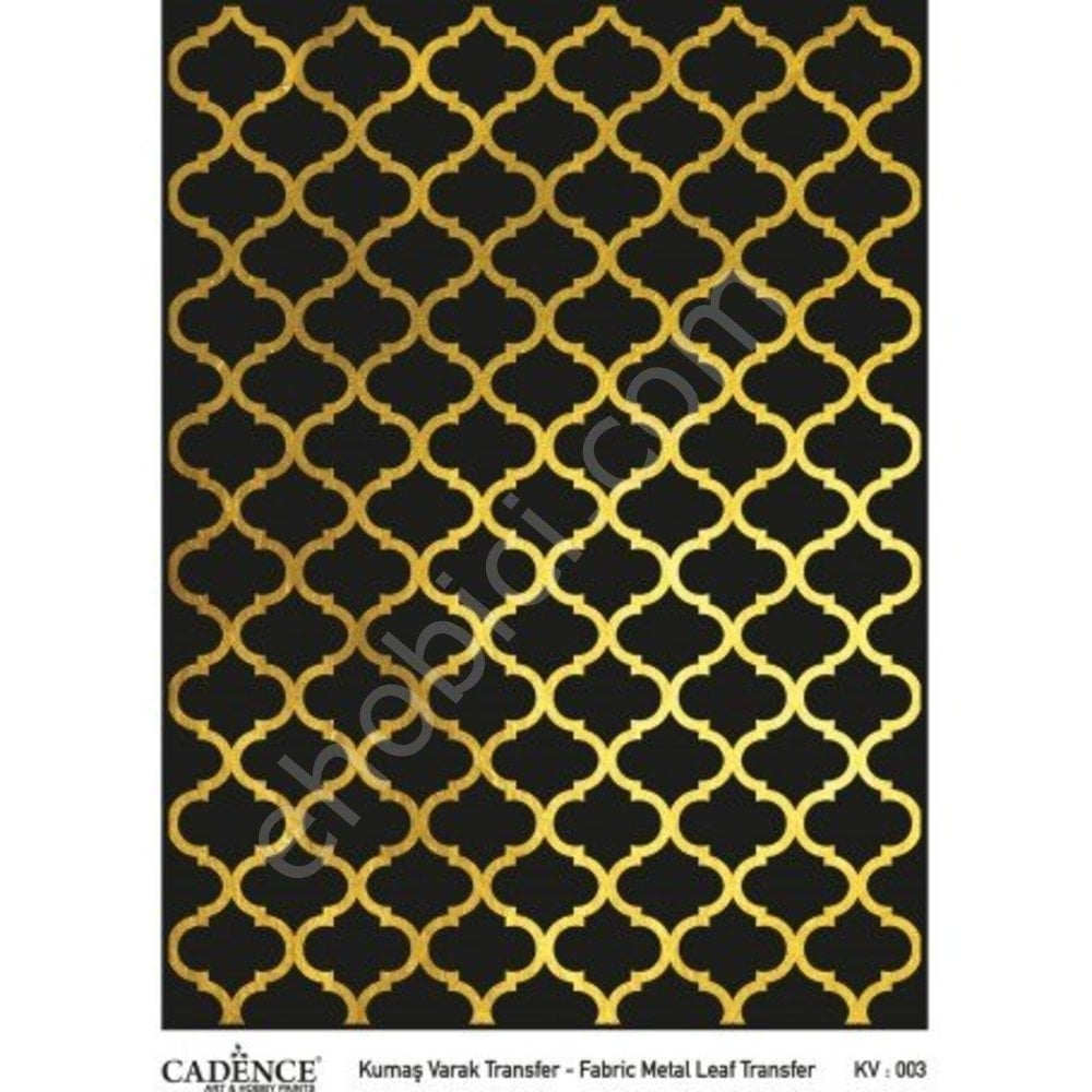 KV-03 Cadence Kumaş Varak Transfer Altın 30x42cm