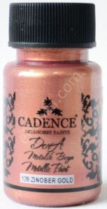 Cadence Dora Metalik Boya 128 Zinober Altın 50ML