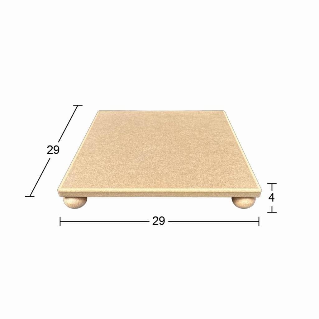 Ahşap Kare Sunumluk 29x29cm SN29 Top Ayaklı