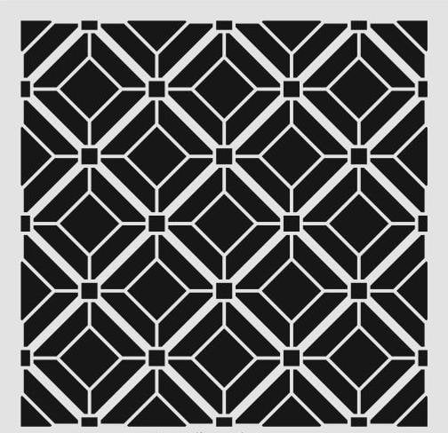 Ardışık Desen Stencil Şablon (20x20) R-052