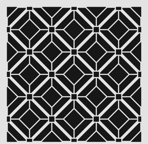 Ardışık Desen Stencil Şablon (20x20) R-052