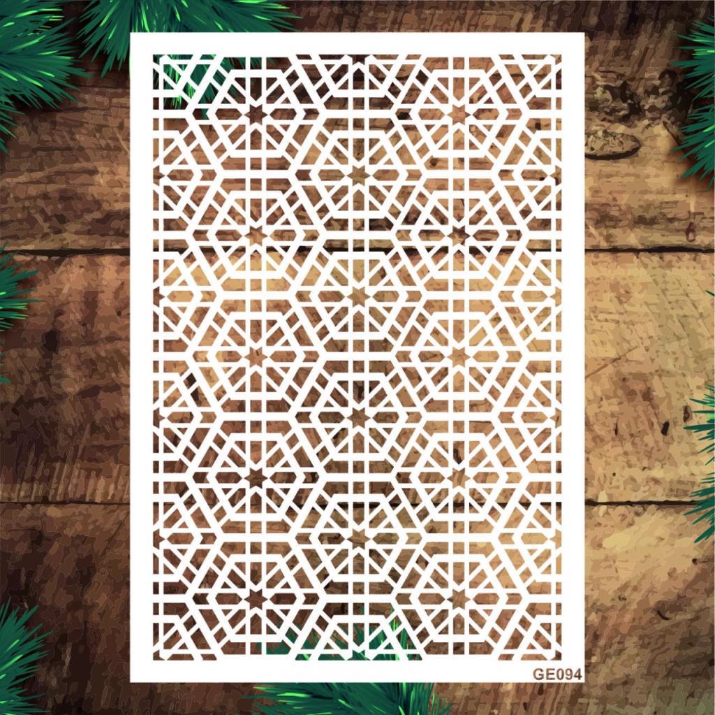 Geometrik Desenler Stencil Şablon (25x35) GE-094