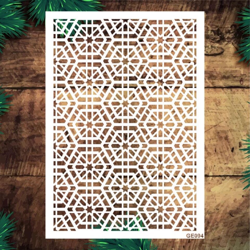 Geometrik Desenler Stencil Şablon (25x35) GE-094