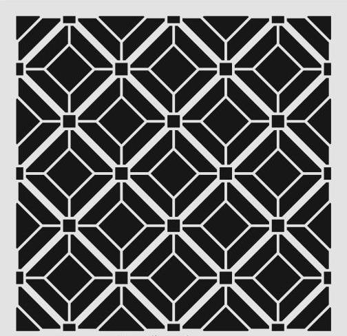Ardışık Desen Stencil Şablon (25x25) R-052