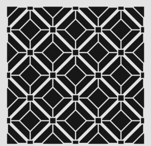 Ardışık Desen Stencil Şablon (25x25) R-052