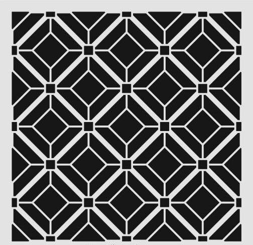 Ardışık Desen Stencil Şablon (25x25) R-052