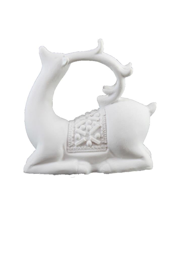 Polyester Heybeli Geyik 15x15cm HYK413