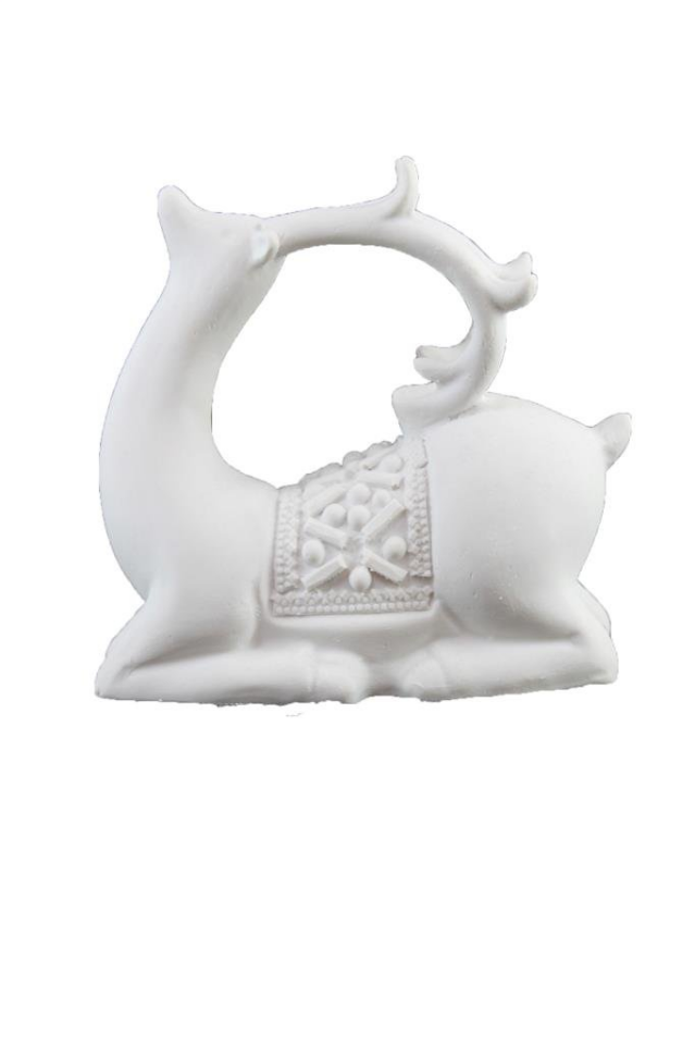 Polyester Heybeli Geyik 15x15cm HYK413