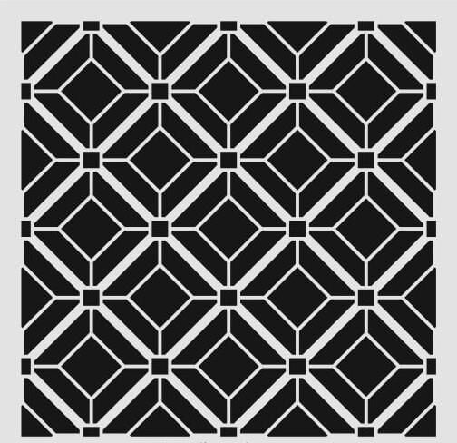 Ardışık Desen Stencil Şablon (30x30) R-052