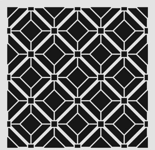 Ardışık Desen Stencil Şablon (30x30) R-052