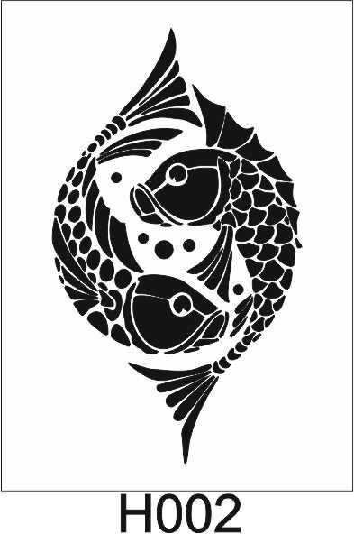 Hayvan Temalı Desenler Stencil Şablon (25x35) H-002
