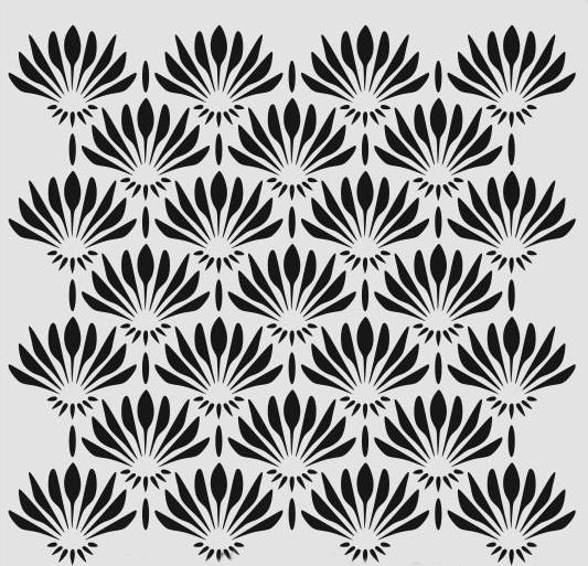 Ardışık Desen Stencil Şablon (30x30) R-053
