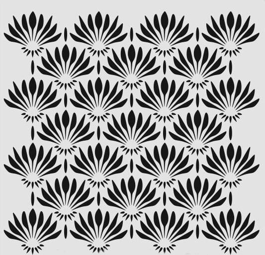 Ardışık Desen Stencil Şablon (30x30) R-053