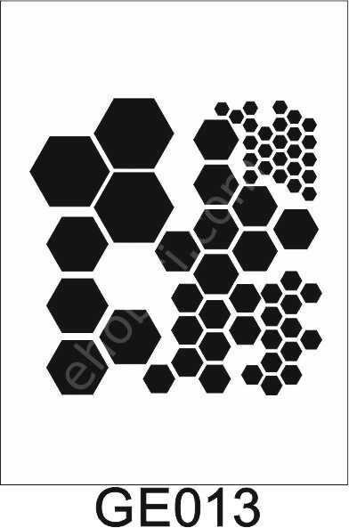 Geometrik Desenler Stencil Şablon (25x25) GE-013