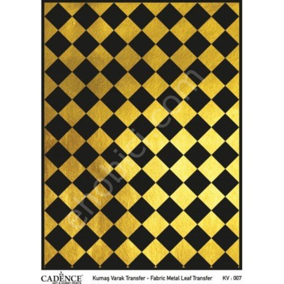 KV-07 Cadence Kumaş Varak Transfer Altın 30x42cm