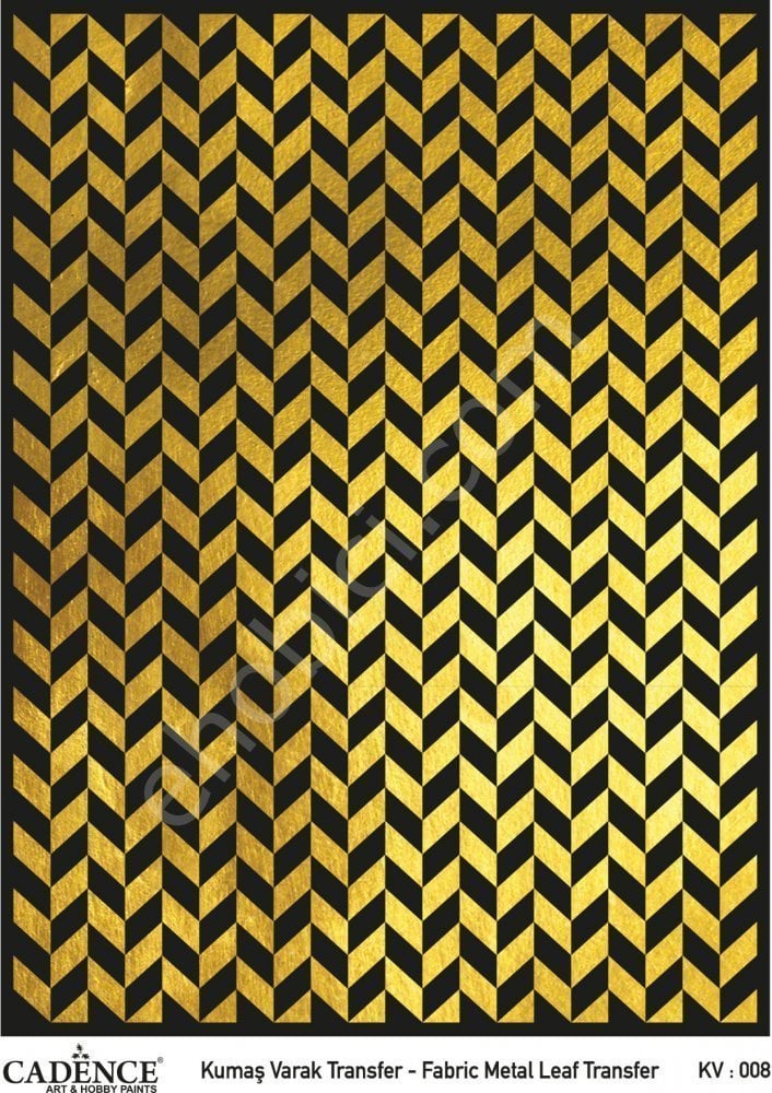 KV-08 Cadence Kumaş Varak Transfer Altın 30x42cm