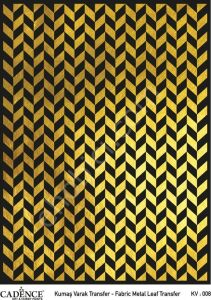 KV-08 Cadence Kumaş Varak Transfer Altın 30x42cm