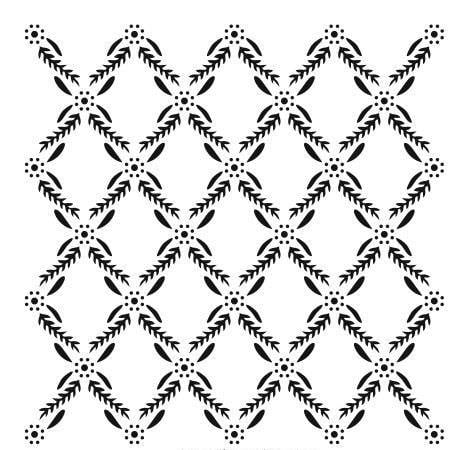Ardışık Desen Stencil Şablon (25x25) R-056
