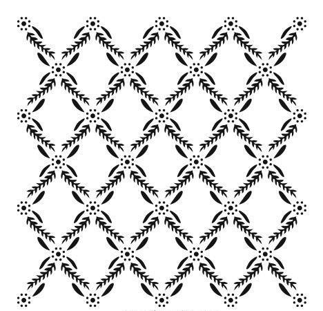 Ardışık Desen Stencil Şablon (25x25) R-056
