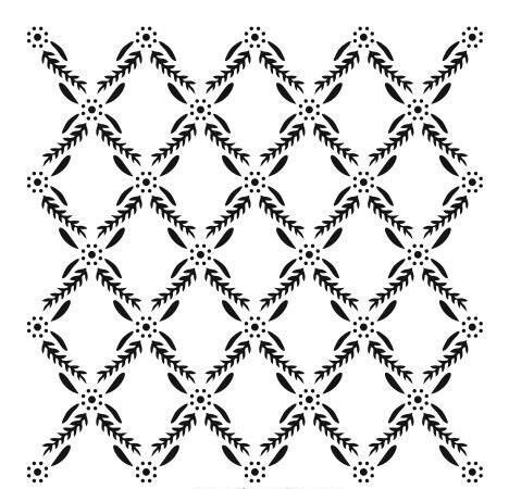 Ardışık Desen Stencil Şablon (25x25) R-056