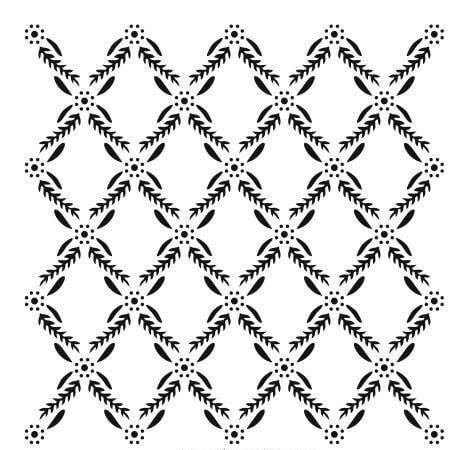Ardışık Desen Stencil Şablon (25x25) R-056