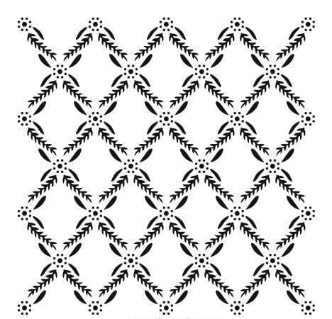 Ardışık Desen Stencil Şablon (25x25) R-056