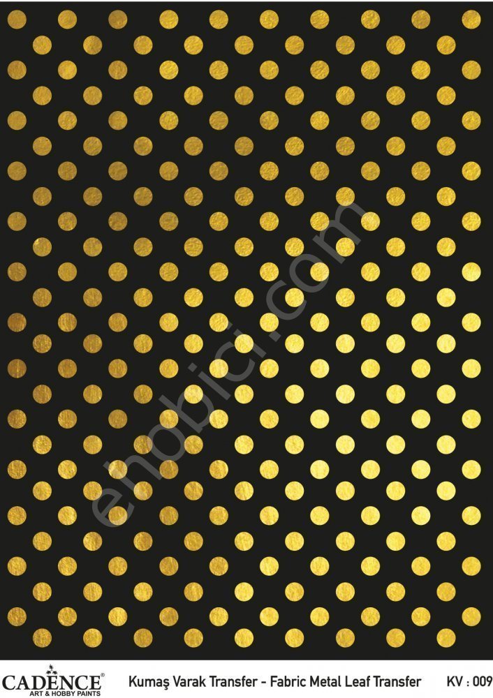 KV-09 Cadence Kumaş Varak Transfer Altın 30x42cm