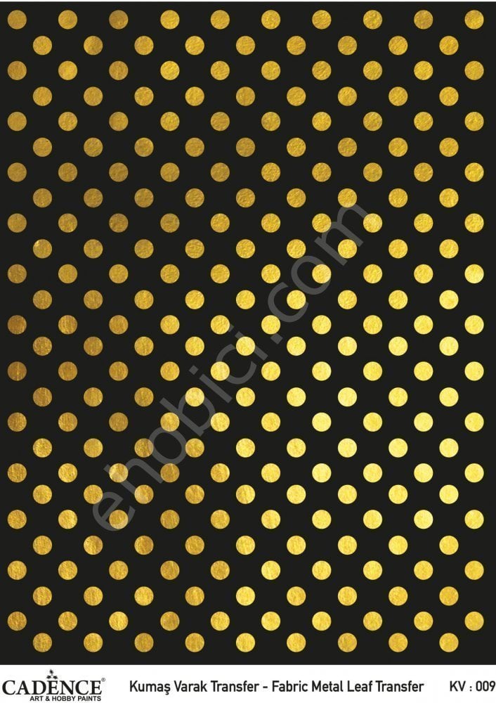 KV-09 Cadence Kumaş Varak Transfer Altın 30x42cm