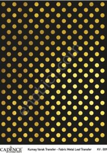 KV-09 Cadence Kumaş Varak Transfer Altın 30x42cm
