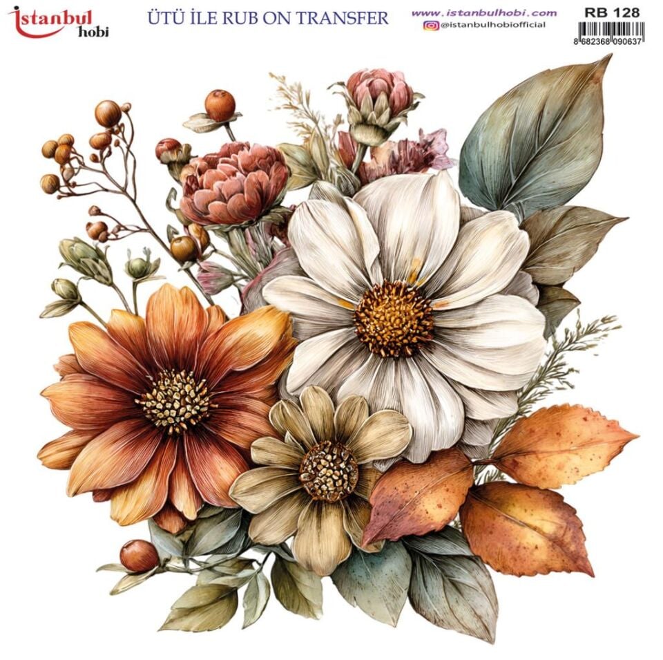Ütü ile Rub On Transfer Kağıdı 30x30cm RB-128