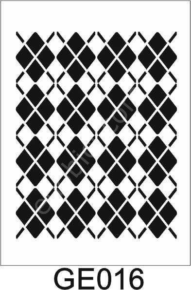 Geometrik Desenler Stencil Şablon (21x30) GE-016