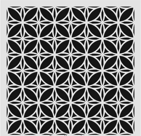 Ardışık Desen Stencil Şablon (25x25) R-058