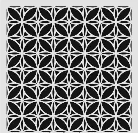 Ardışık Desen Stencil Şablon (25x25) R-058