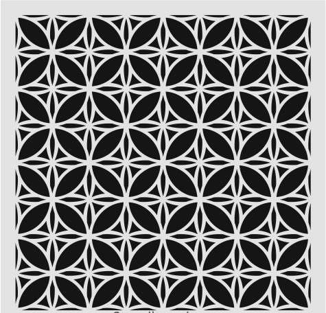 Ardışık Desen Stencil Şablon (25x25) R-058